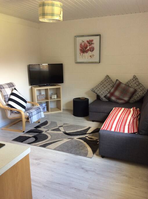 Open plan living room/kitchen area