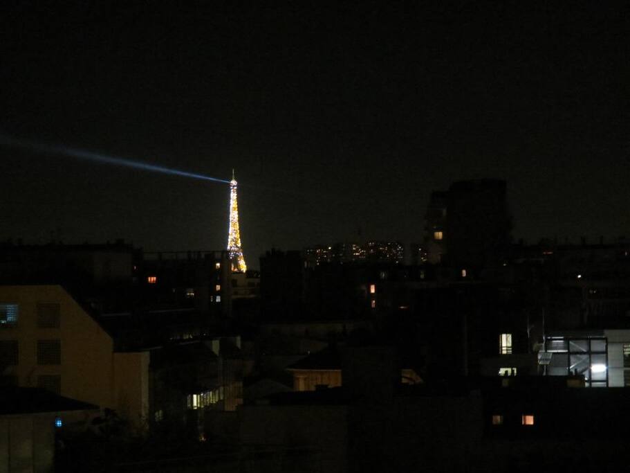 View at night - The Eiffel Tower is even more beautiful