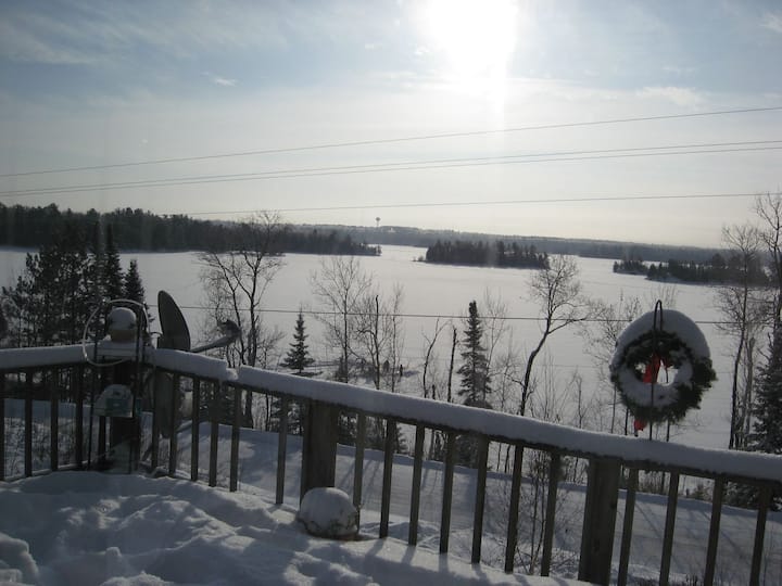 Amazing views, a huge deck & a gorgeous house.