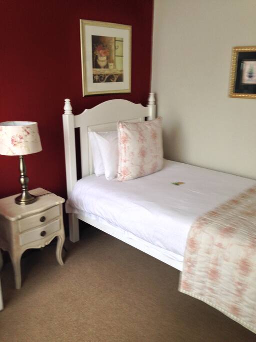 The single room which shares a bathroom with the double room.