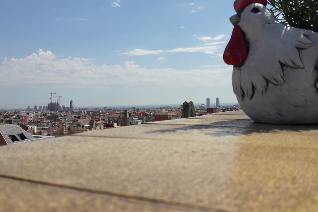 VISTAS DESDE LA TERRAZA PRINCIPAL A LA CIUDAD DE BARCELONA