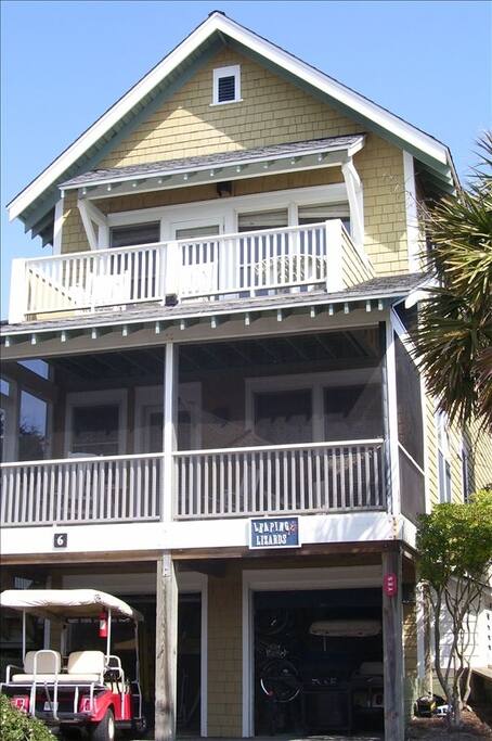 Upper deck and porch hammock invite you to relax