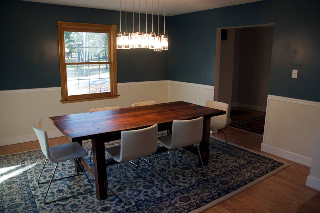 The dining table