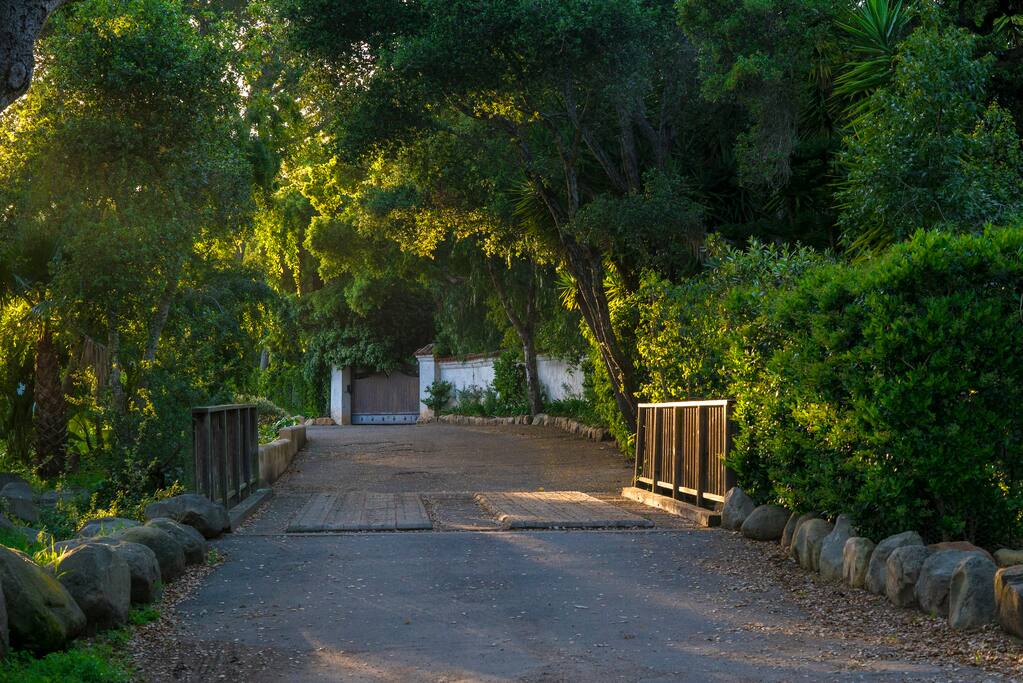 The private drive leading to the entrance of the estate!