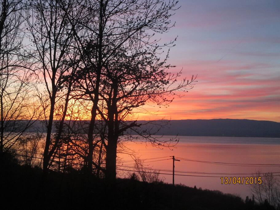 Soleil couchant depuis le chalet