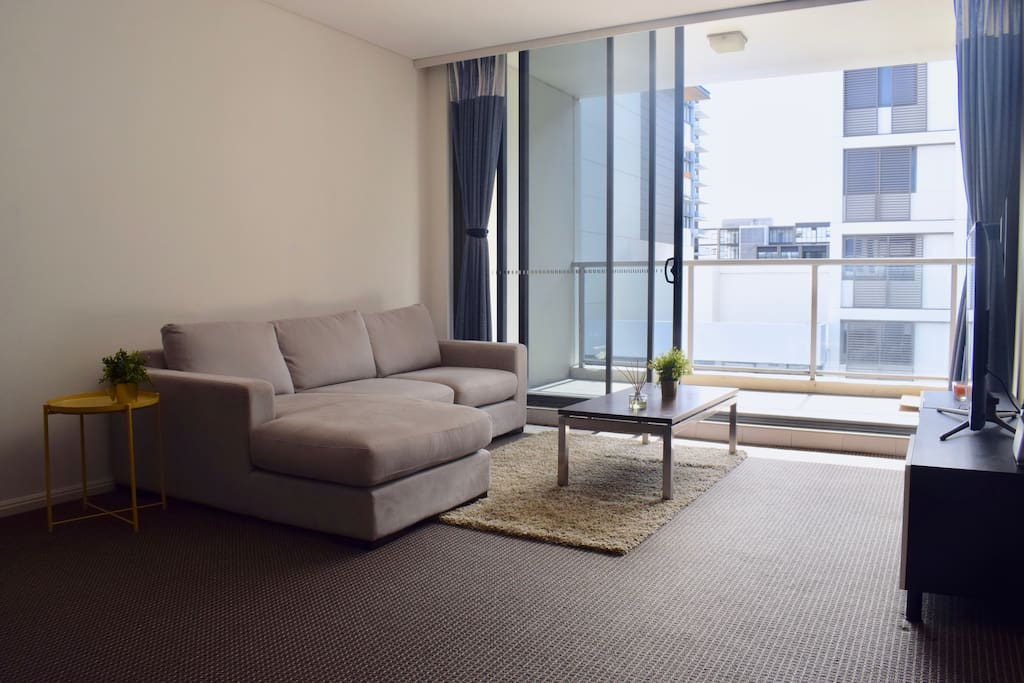 Living room & large balcony