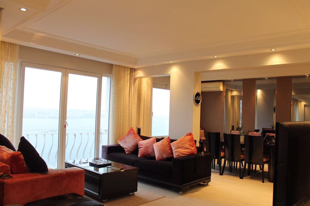 Living Room with the views of Bosporus