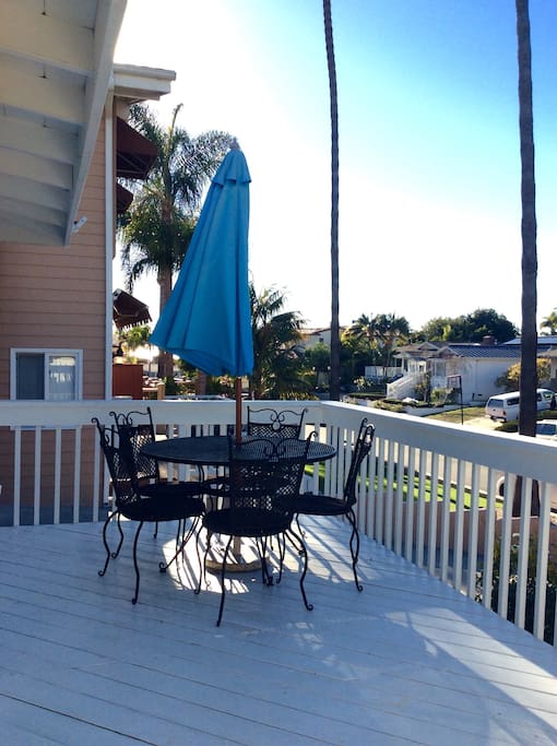 Front porch with peek views to the ocean