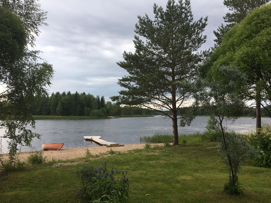 Lake & rowing boat