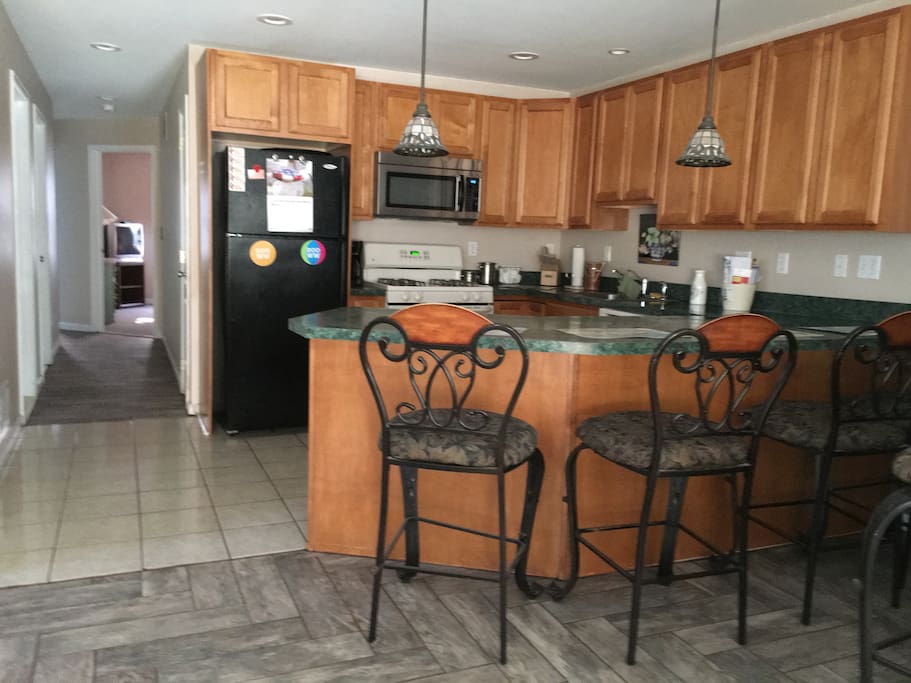 Fully stocked gourmet kitchen