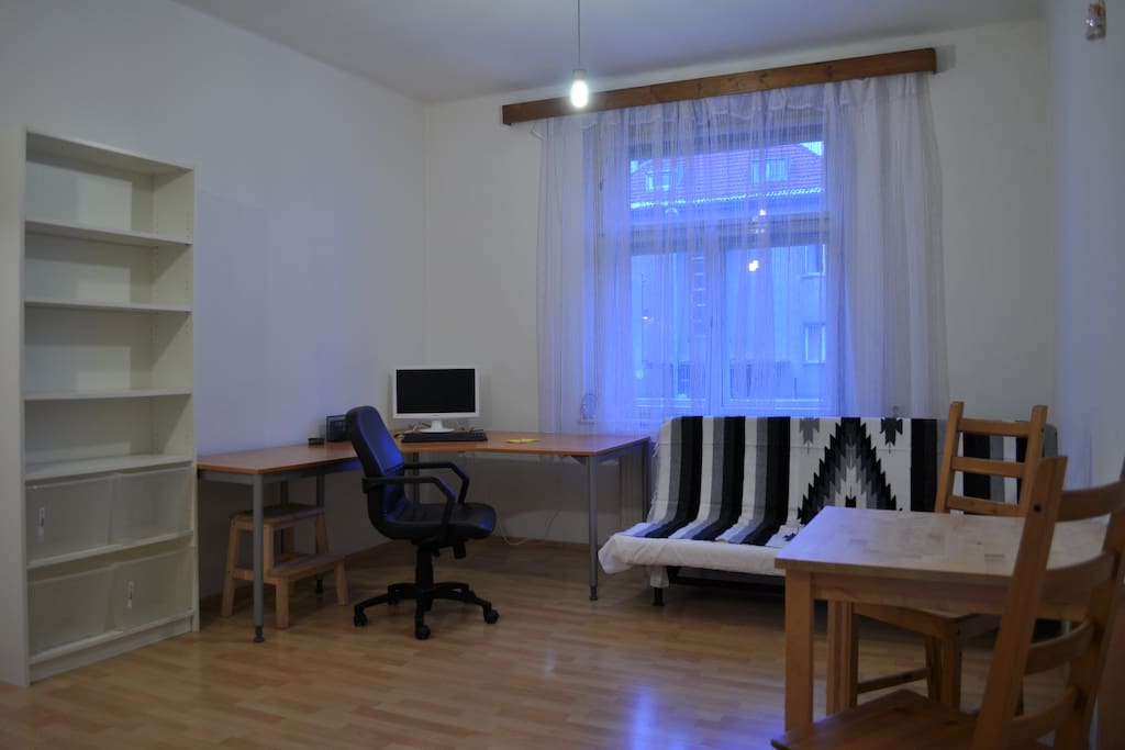 Dinning, living and working area