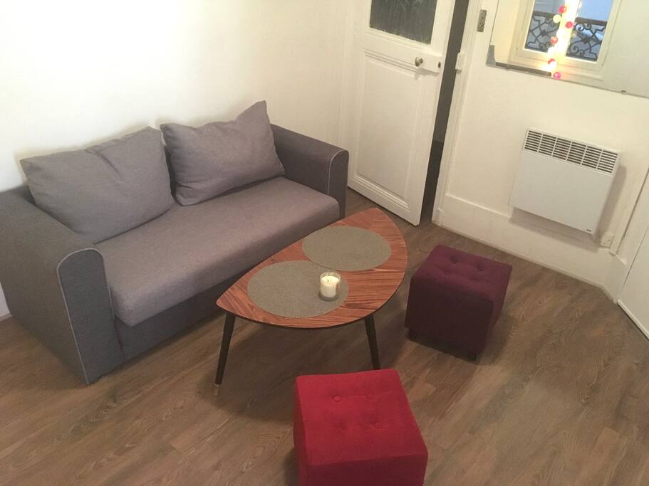 Living room with convertible coach