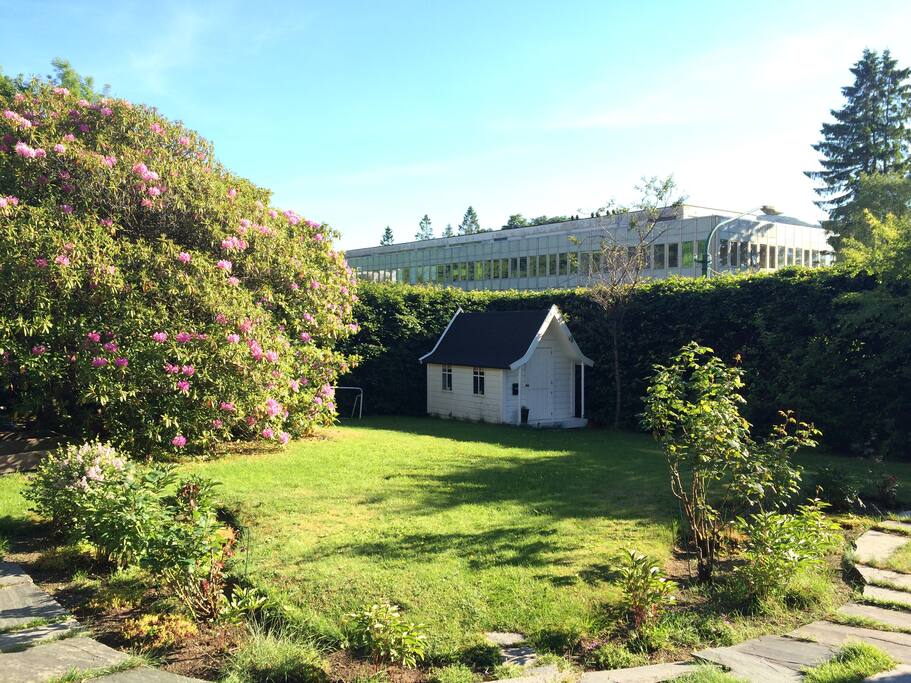 Garden with play house