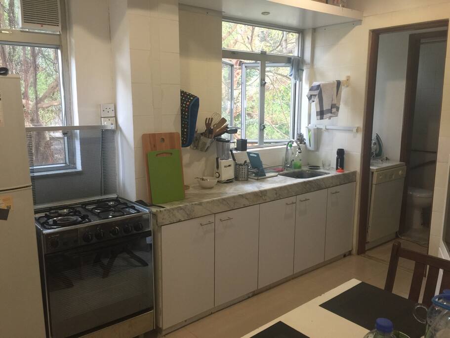 Large fully equipped kitchen