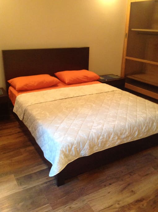 Room with inbuilt cupboards