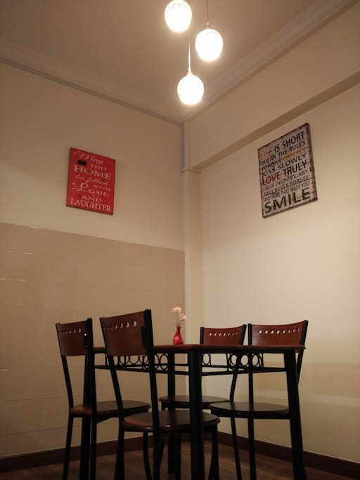 Dining Area with Quotes