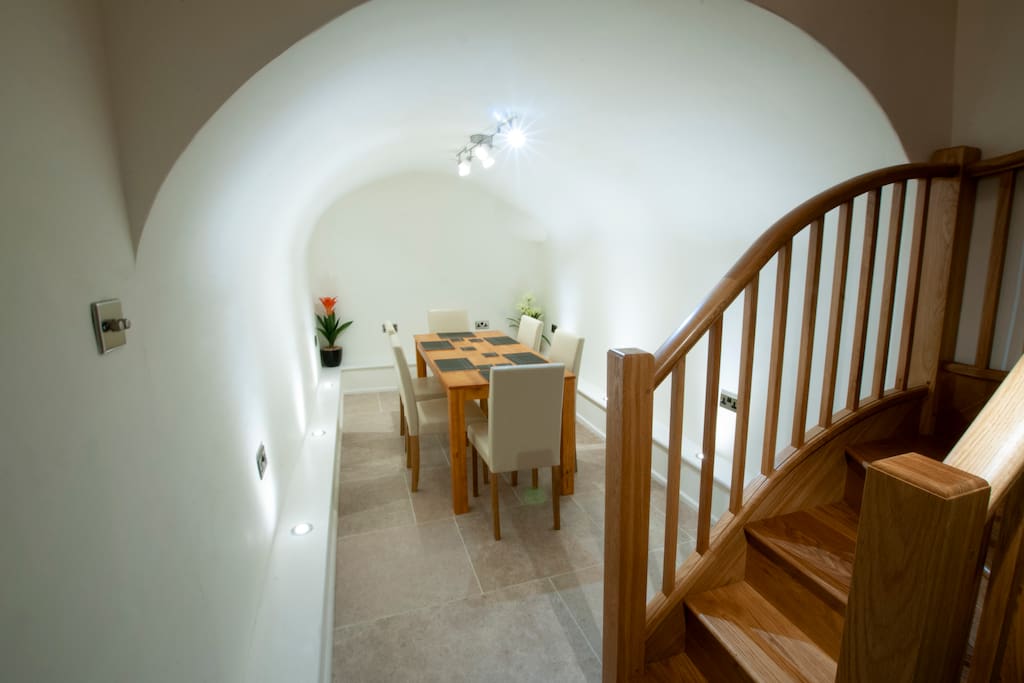 Downstairs into the vaults you will find a large dinning table