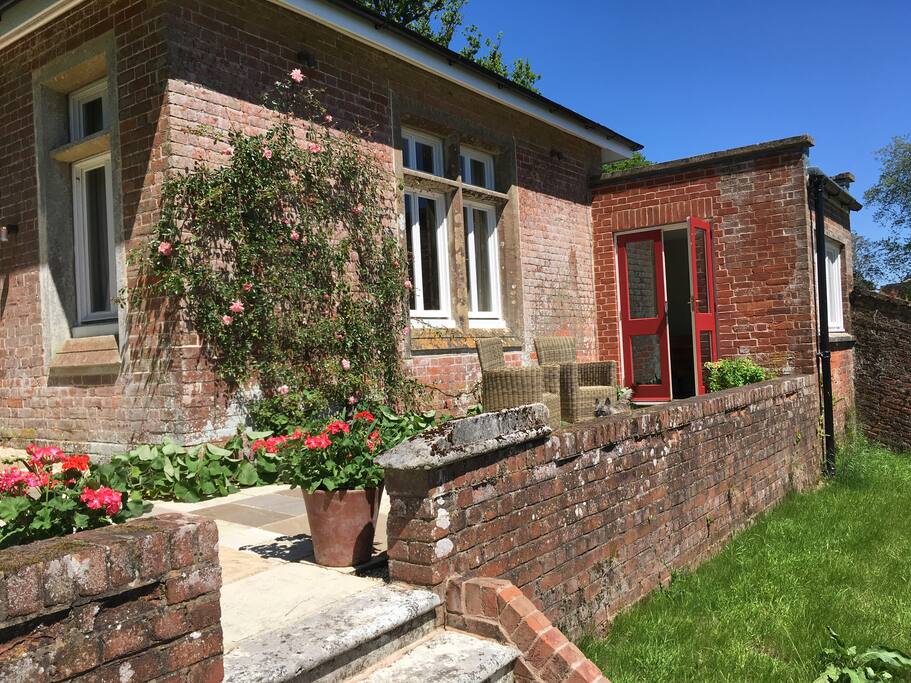 Private terrace in the secret garden .