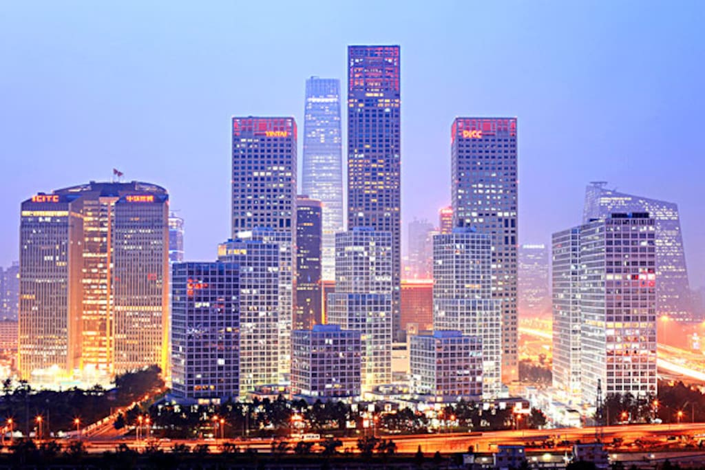 Landmark view of Beijing,exact from the bedroom window.