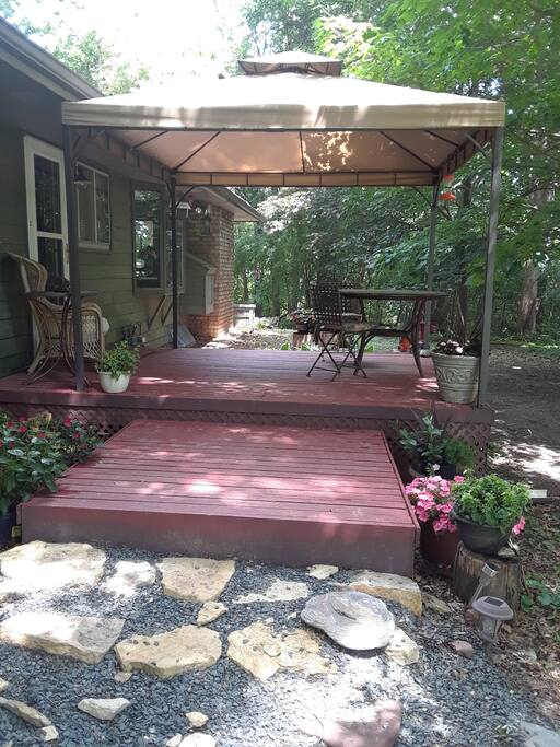 Gazebo over apartment deck