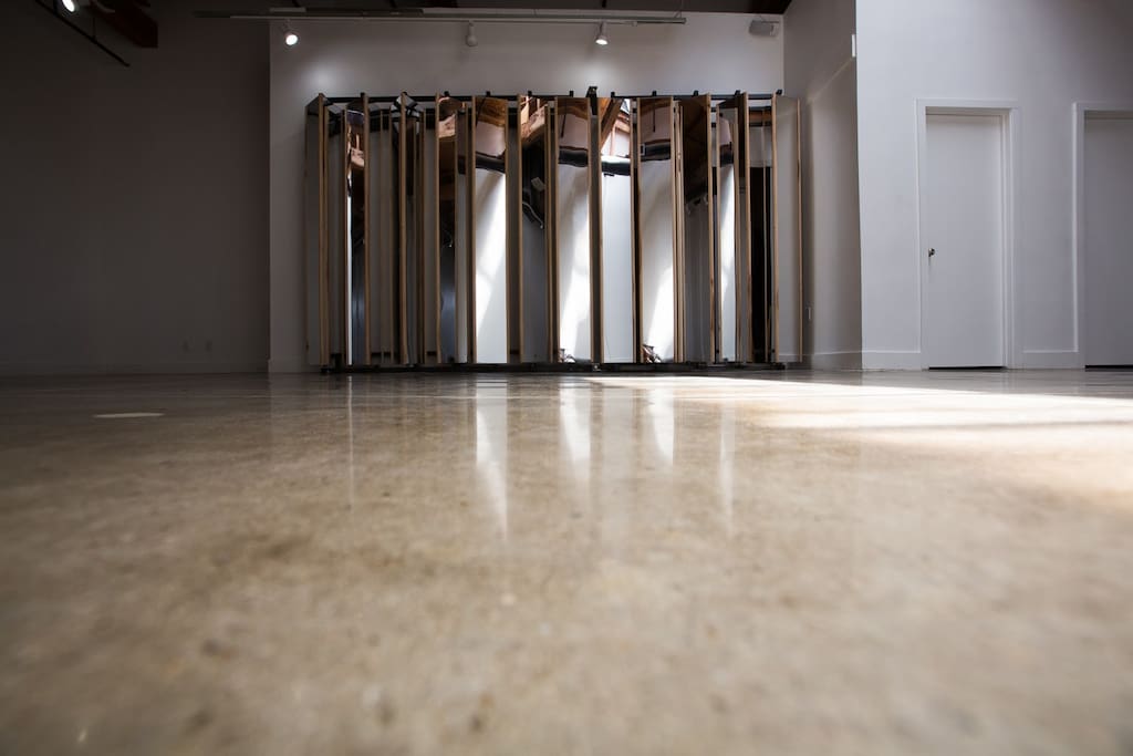 mirror wall art installation