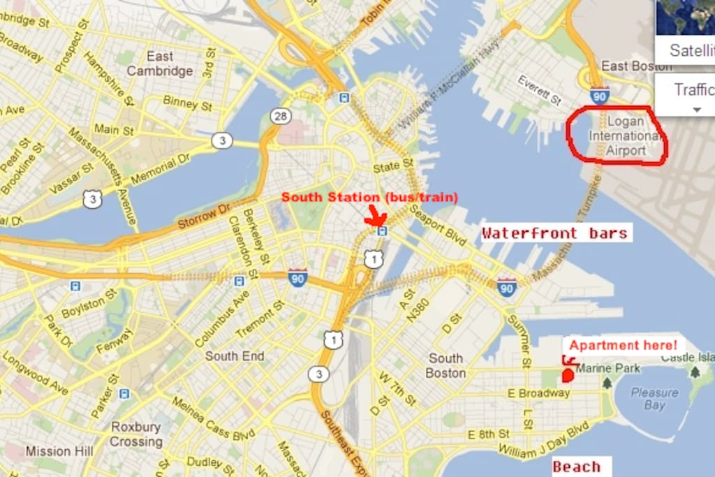 map of city and apartment location