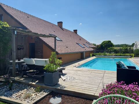 Large farmhouse with pool
