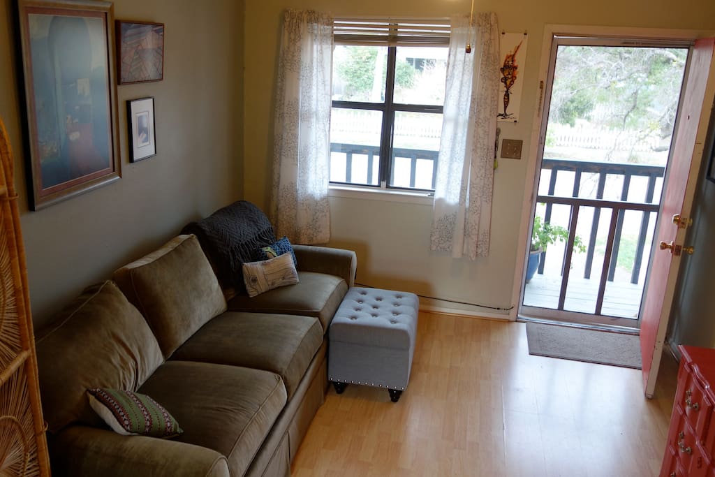 Looking outside from the kitchen