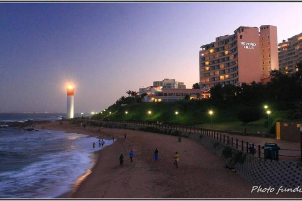 Umhlanga beach at night