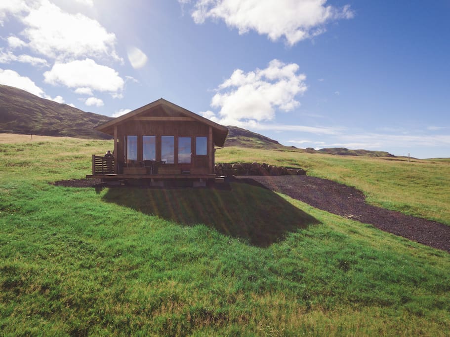 The cabin on its own. You will have your privacy but the horses and sheep might visit! The Golden Circle isn't far away, amongst many other popular attractions.