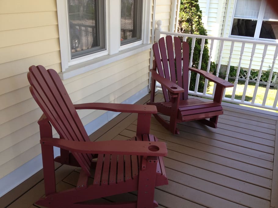 Front porch - great spot for morning coffee!