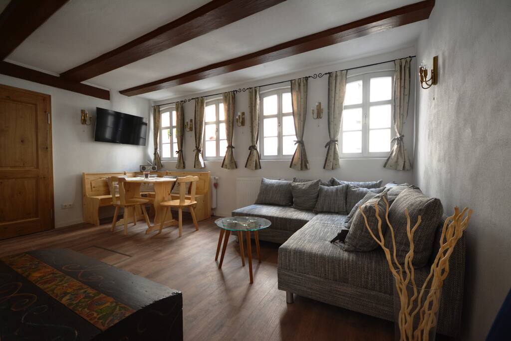 Wohnzimmer Ferienwohnung Peter