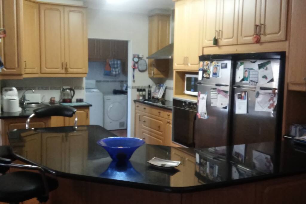 Spacious open plan TV room {air conditioning} & dining room, fully fitted kitchen with scullery {dish washer & washing machine} 3 Large bedrooms, sleeps only 6 persons, 2 bathrooms {1 full, 1 on-suite}. TV with DSTV (bring your own card), Wi-fi available.