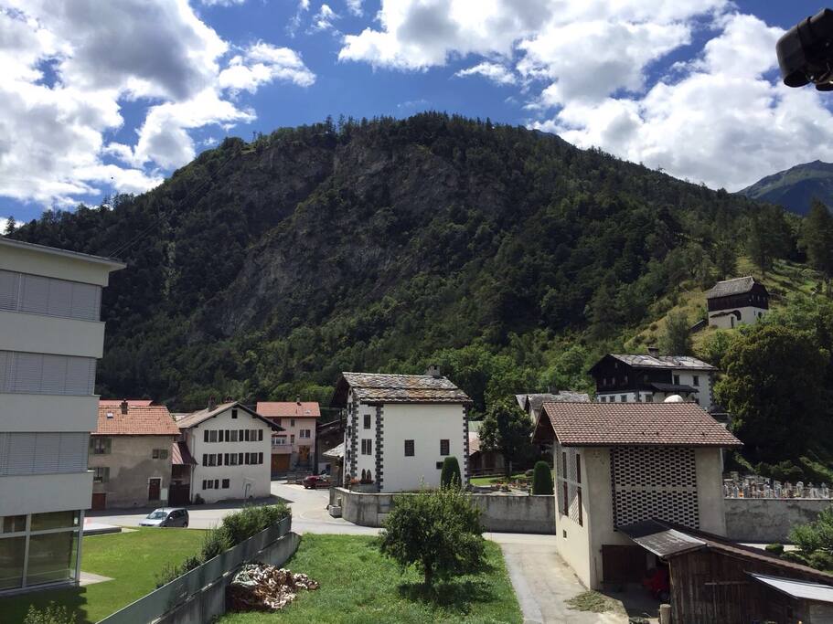 Aussicht von unserem sonnigen Balkon