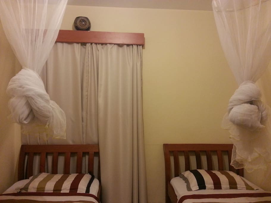 Two beds in the spacious bedroom