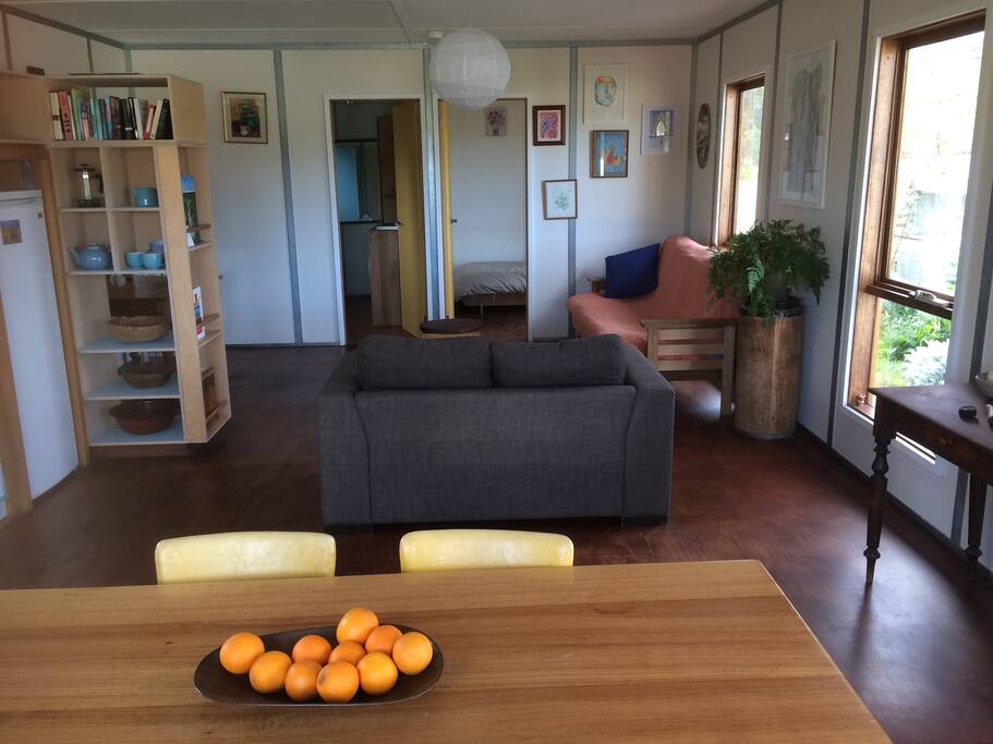 polished silky oak dinning table