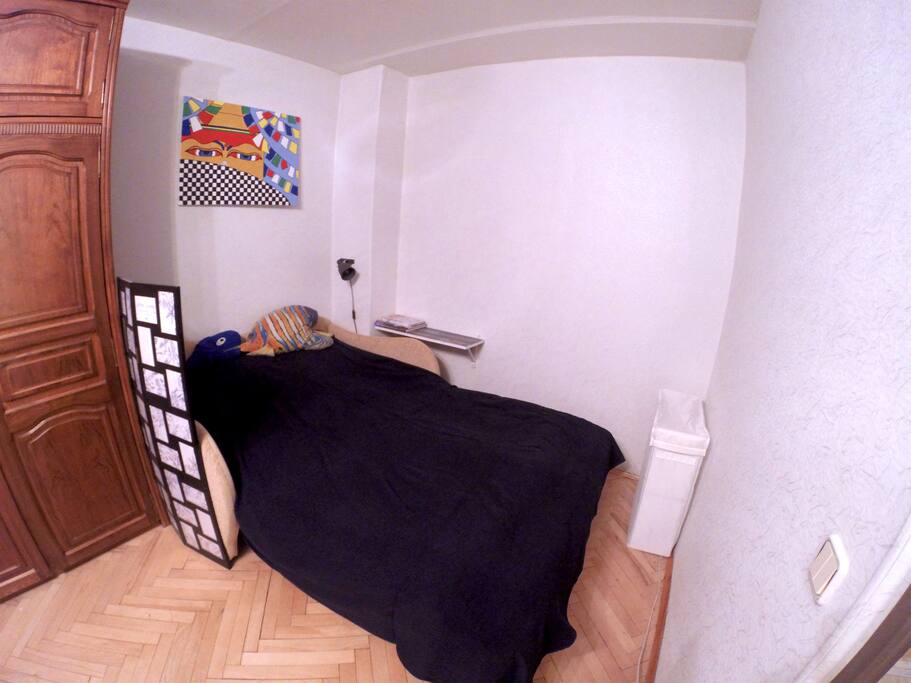 the bed