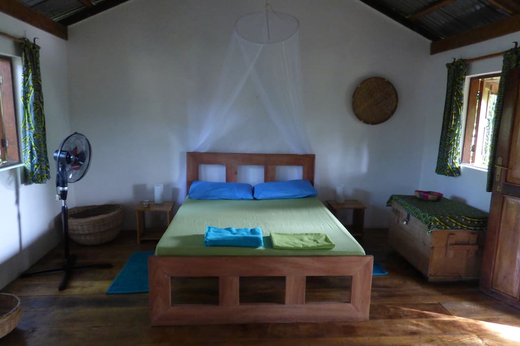 All our cabins have mosquito nets and fans.