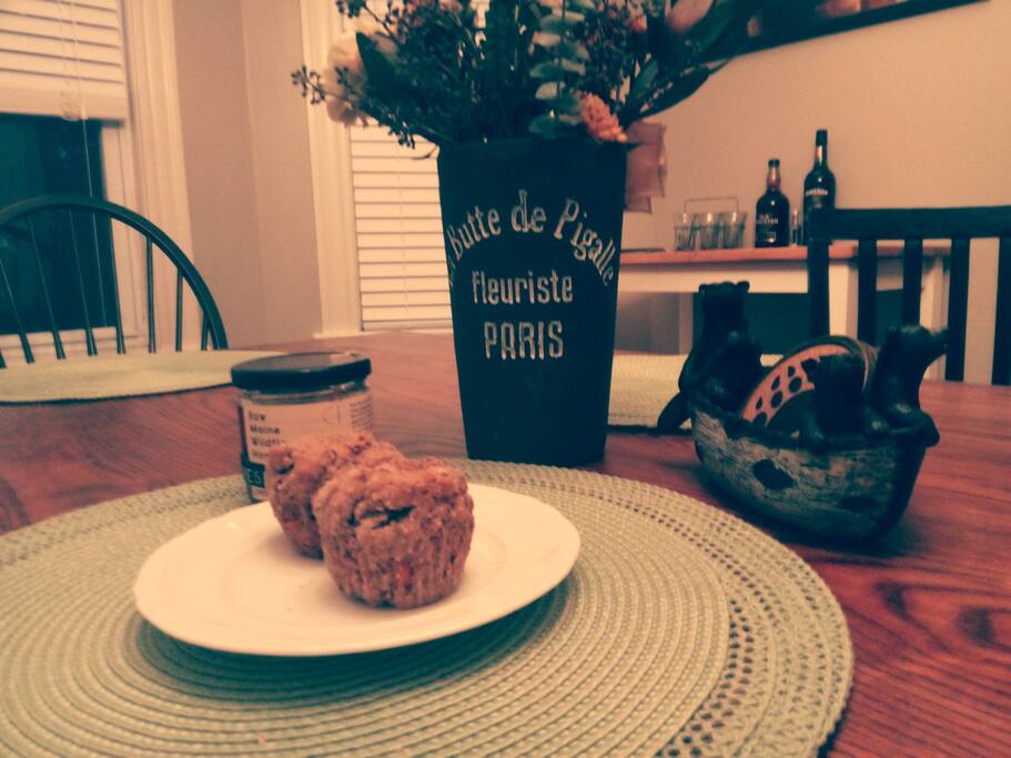 I love baking! There will always be muffins or some kind of yummy treat for you!
