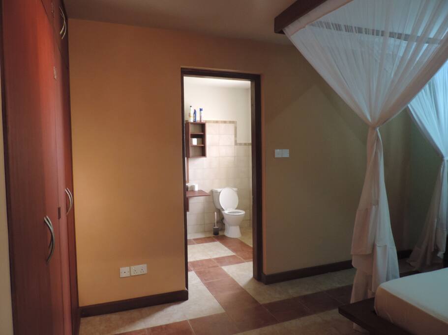 View of bathroom from bedroom