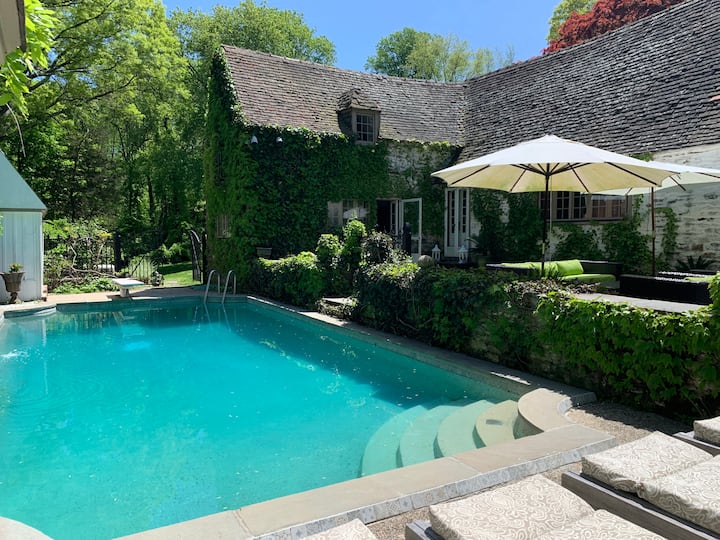 Unique New Canaan French Estate-pool-aug Avail. - Norwalk, CT