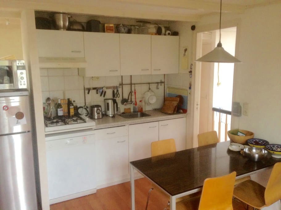 Open kitchen in the living room.