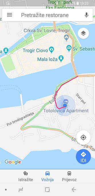 When you cross the old bridge (old town bridge), turn right.