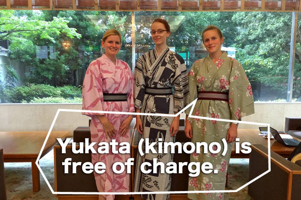 You may use yukata during your stay. We have different colors for women. For men, there is only one color as you might have guessed!
