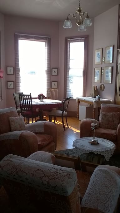 Enjoy a hot breakfast and relax with a complimentary glass of port or whisky in our Guest Lounge/ Drawing Room