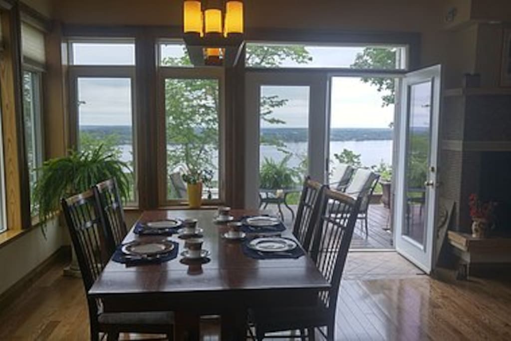 Dining room with a view
