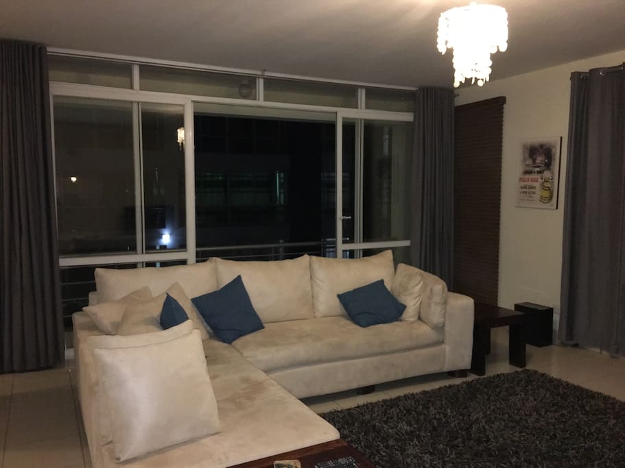 Living area and balcony.