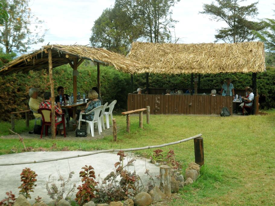 Covered shades for relaxing
