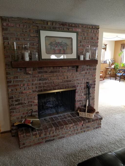 Fireplace in Lower Level Family Room