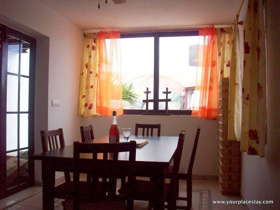 Dinning room leading to the BBQ area